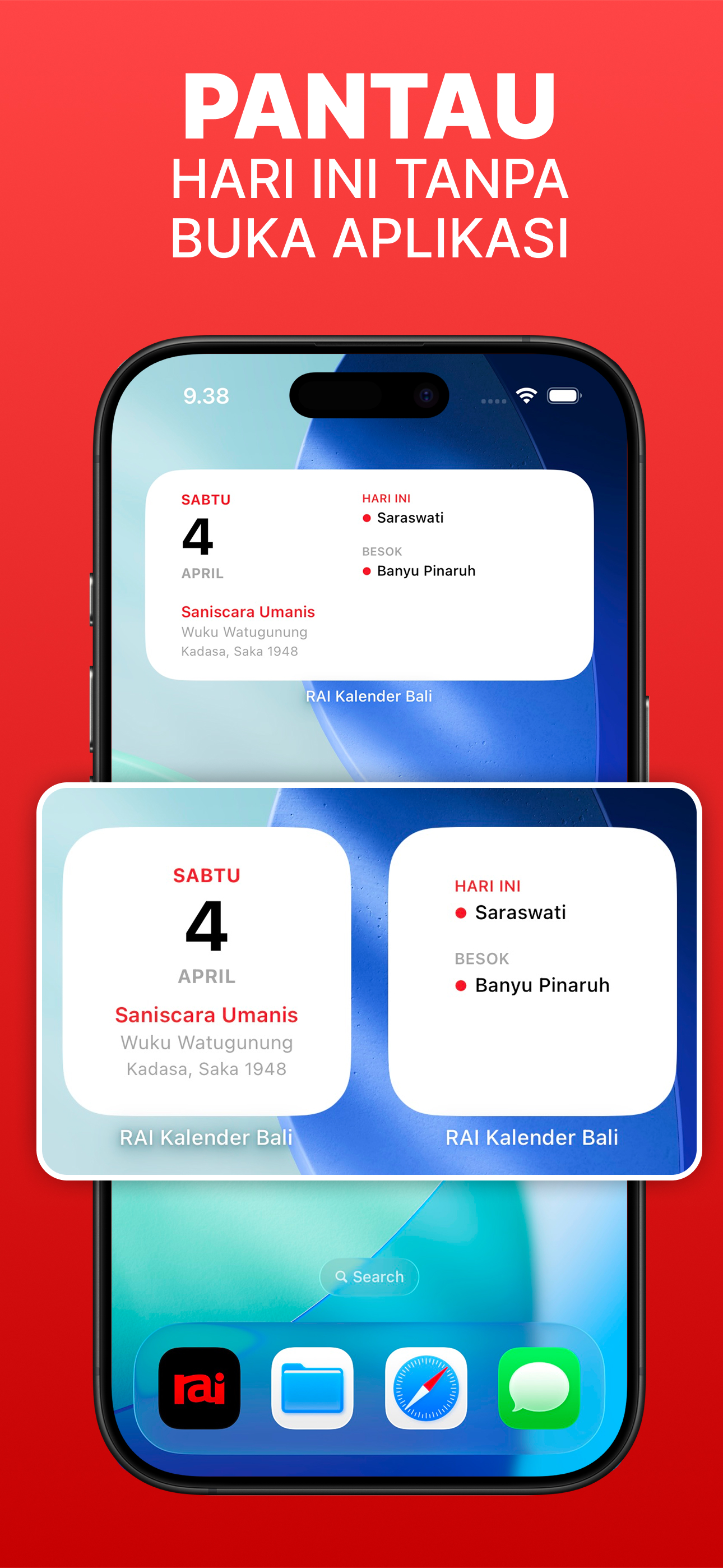 Pantau via Widget